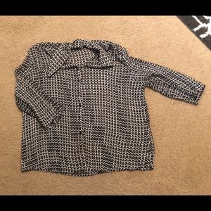 Black and white blouse